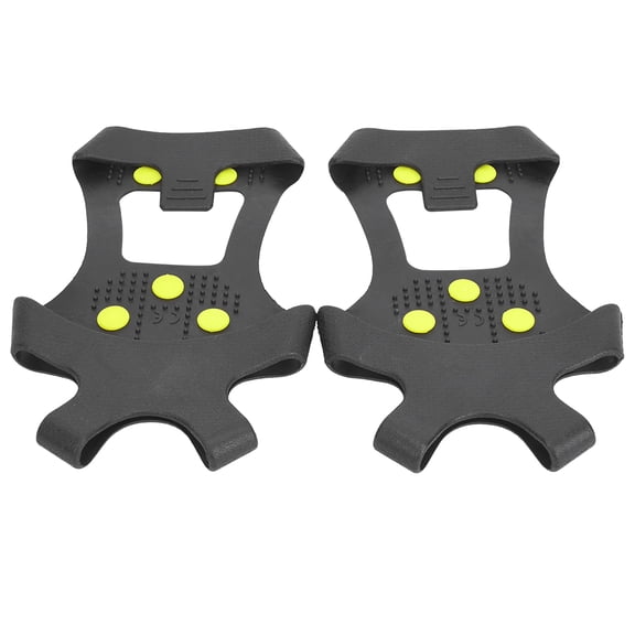 BIMZUC Universal 10 Teeth Anti Slip Ice Cleat Shoe Grips Spikes Cleats Crampons for Hiking Climbing L:39-42 (9.06 inches / 23.00 cm)