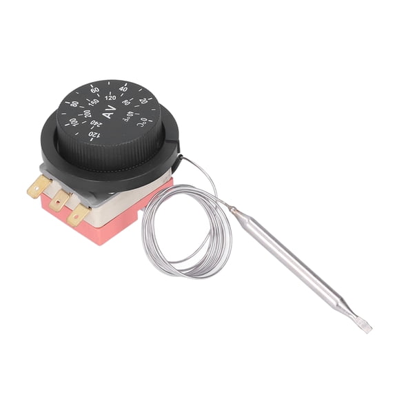BIMZUC Universal Adjustable Electric Fan Thermostat Switch 3 Pins Design Temperature Control Probe Kit for Automotive Vehicle Cooling System Engine Modification Upgrades (6.3 inches / 16 cm)