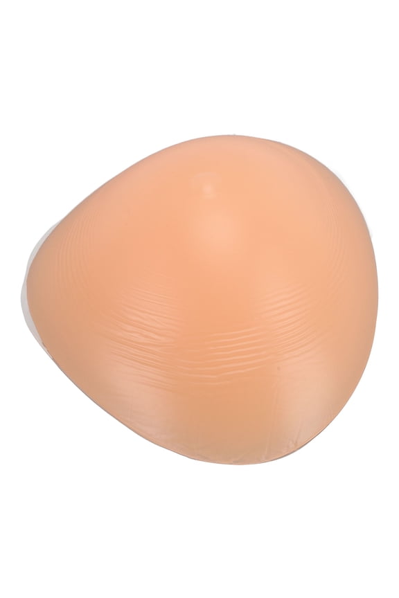Universal Left Right Triangle Silicone Breast Form Mastectomy Prosthesis Concave Back Insert for Crossdresser Transgender 7.48 inches / 19 cm Beige