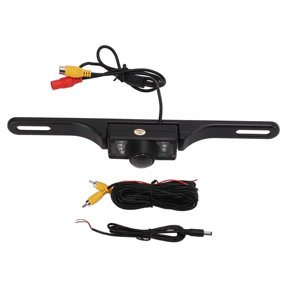 BIMZUC Universal License Plate Backup Camera Infrared Night Vision Rearview System IP65 Waterproof 120-Degree View for Cars SUVs Trucks RVs Pickups (10.23 inches / 26 cm) [cite: 8, 11]