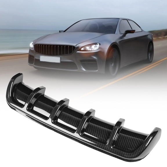 BIMZUC Universal Rear Bumper Shark Fin Diffuser Spoiler Carbon Fiber 26.38 Inches / 67 cm [cite: 10, 15]