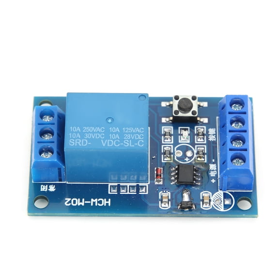 BIMZUC Universal Relay Module Bistable State 1-Way Start-Stop Self-Locking Automobile Modification Switch 5V High Precision Durable Replacement Electrical Parts (2.36 inches / 6.0 cm)