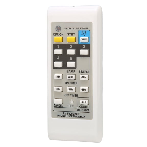 BIMZUC Universal Replacement Electric Fan Remote Control RM-F900MK Long Range Controller for Home Hotel Office, Compatible with KDK Elmark Fans, Battery Powered, White