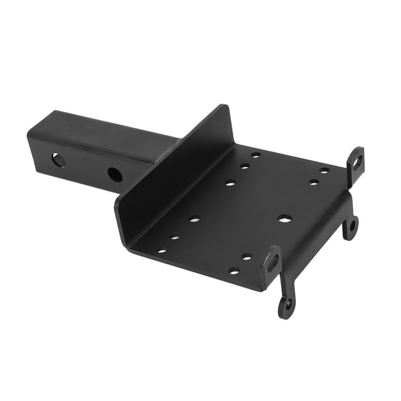 BIMZUC Universal Trailer Hitch Winch Mounting Plate with 2 Inch Receiver Bracket Built for ATVs UTVs and Lawn Garden Equipment