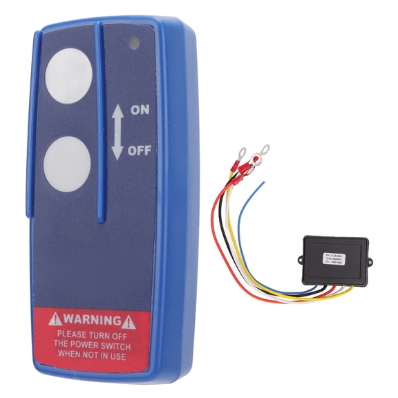 BIMZUC Universal Wireless Winch Remote Control Switch Electric Winch Controller with 434MHZ Receiver for ATV Blue[cite: 1]
