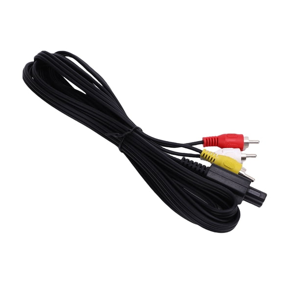 BIMZUC Upgraded AV Composite Cable Fit for Classic Game Consoles like SNES, N64, and Gamecube - Stable Video Stereo Sound RCA Output Cord Wire Replacement for Home Entertainment, 11.42 in / 29 cm