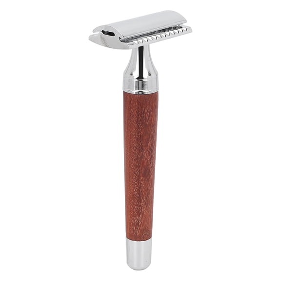 BIMZUC Vintage Double Edge Safety Razor Manual Shaving Razor with Ergonomic Pearwood Handle Retro Shaving Tool for Men Premium Close Shaving Experience 5.91 Inches / 15.0 cm