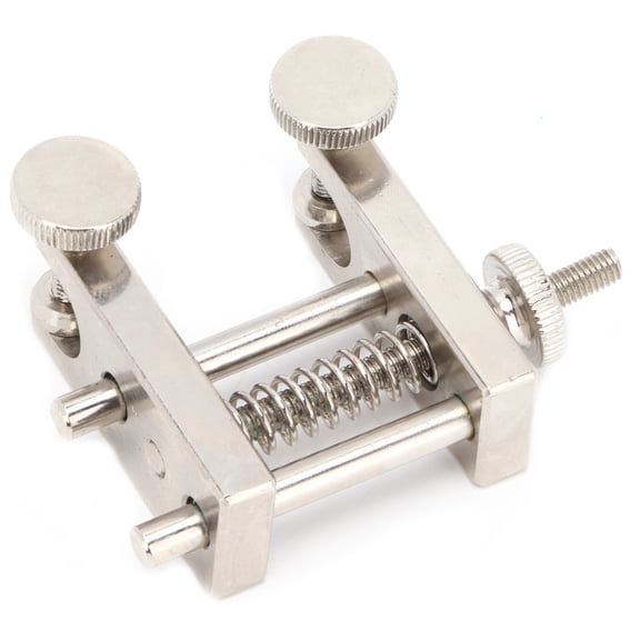 BIMZUC Violin Edge Clamp Crack Repair Tool Luthier Making Viola Cello Mounting Head Fixture Silver, Professional Stringed Instrument Replacement Parts, Metal Construction, 1 Piece