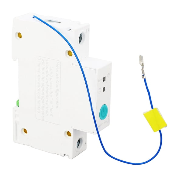 BIMZUC WIFI Circuit Breaker 1P 230V DIN Rail Smart Switch 32A App Remote Control (1.38 inches / 3.5 cm) for Home Automation and Electrical Protection Energy Efficient White