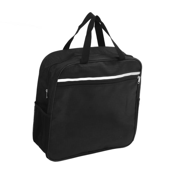 BIMZUC Walker Hanging Storage Bag Multipocket Large Capacity 600D Oxford Cloth Wheelchair Back Pouch for Books, Black (14.96 inches / 38 cm)