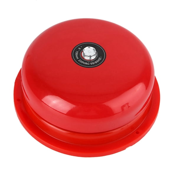 BIMZUC Warning Alarms & Sirens 6-Inch Carbon Steel Internal Strike Electric Bell 95dB AC 220V, 1 Count