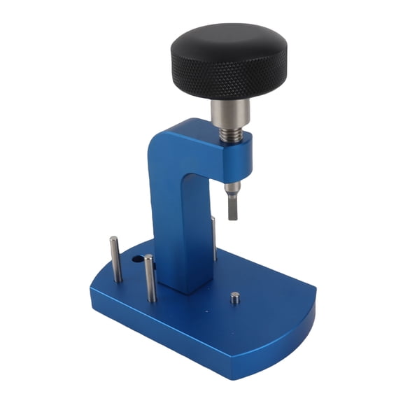 BIMZUC Watch Back Case Opener Bench Stainless Steel Wear Resistant Professional Watch Repair Tool Blue Adjustable Watchmakers Case Press Closer Kit 7.09 inches / 18 cm Length