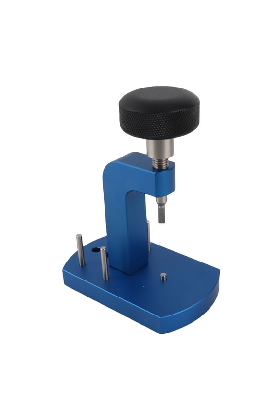 Watch Back Case Opener Bench Stainless Steel Wear Resistant Professional Watch Repair Tool Blue Adjustable Watchmakers Case Press Closer Kit 7.09 inches / 18 cm Length
