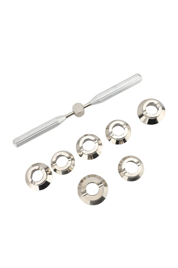 Watch Back Case Opener Closer 5539 Professional Watch Case Back Remover Repair Tool with 7 Grooved Dies Kit for Watchmakers and Watch Repairing Enthusiasts, 22x15 Inches