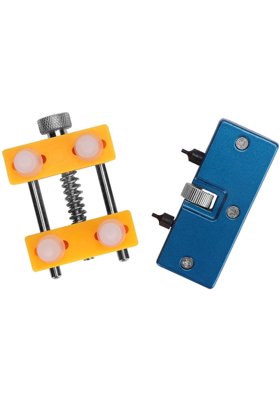 Watch Opener Fixing Cover Back Case Remover Battery Replacement Repair Tool Kit Adjustable Wrench Spanner Dual Pins Yellow Base (3.94 inches / 10 cm)