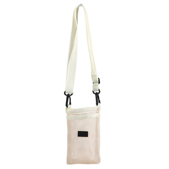 BIMZUC Water Bottle Carrier Bag with Phone Pocket Crossbody Water Bottle Sling Bag for Hiking Camping Traveling and Outdoor Sports, Double-Unit Sizing 7.9x4.5 inches / 20x11.5 cm, Beige