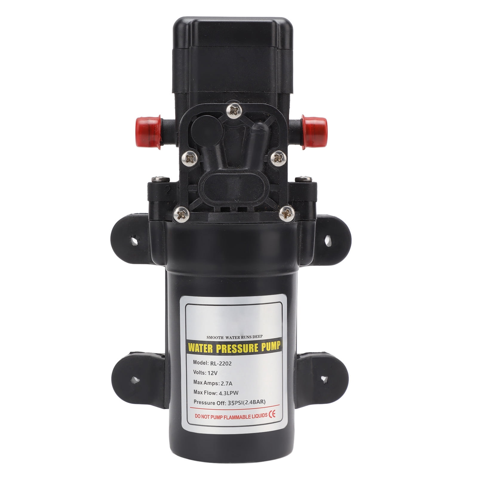BIMZUC Water Pressure Diaphragm Pump Self Priming High Pressure Outdoor RV Marine Transfer Pump, RL-2202 12V