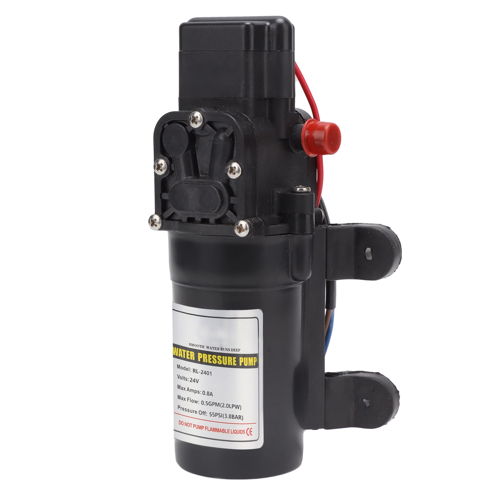 BIMZUC Water Pressure Diaphragm Pump Self Priming High Pressure Outdoor RV Marine Transfer Pump, RL-2401 24V