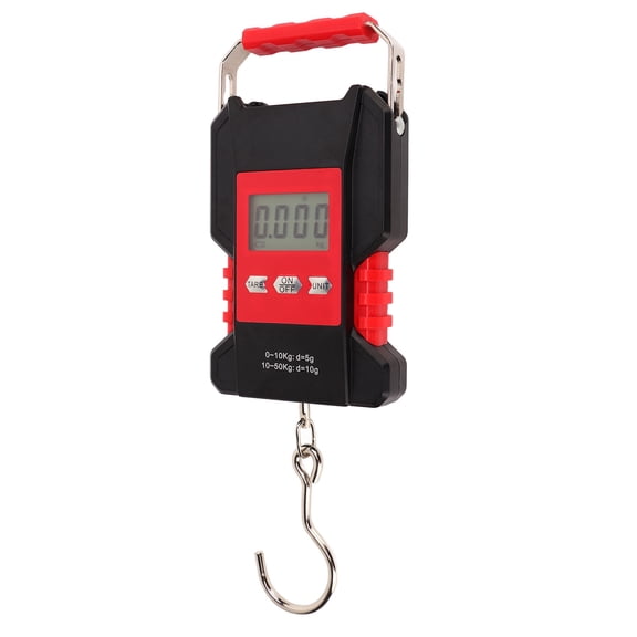 BIMZUC Waterproof Panel Digital Hanging Scale Heavy Duty Stainless Steel Portable Fishing Scale with S Shape Hook and Backlit LCD Display for Freshwater and Saltwater Anglers, 0-50kg / 0-110lbs