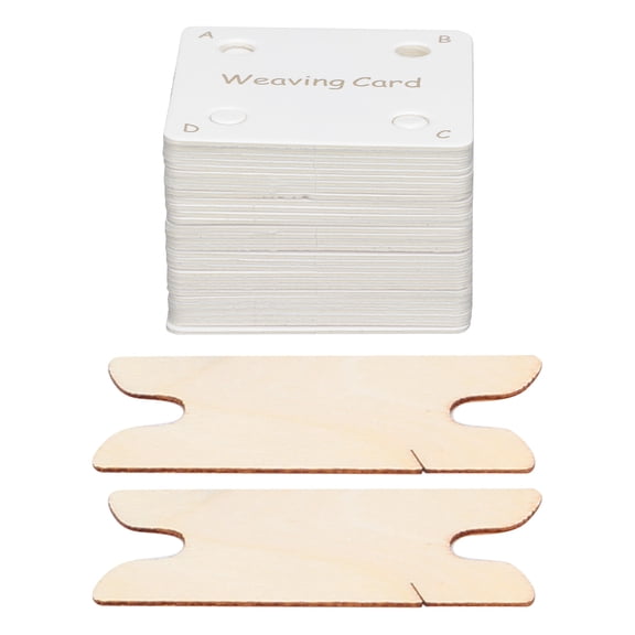 BIMZUC Weaving Cards Table DIY Craft HandMade Paper Loom Tools with Weaving Shuttle Cloth Bag for Household Beginners School Age Teens and Adults 33 Pieces Set[cite: 1]