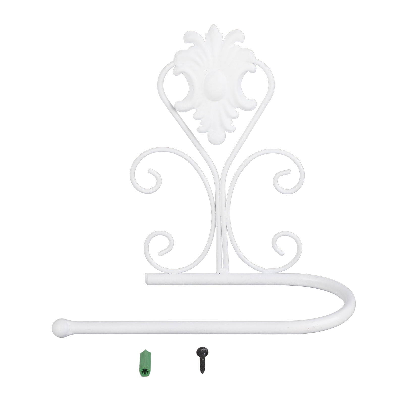 BIMZUC White Wall‑Mounted Paper Towel & Tissue Rack – 5.9"×7.9" Durable Metal Holder for Kitchen, Bathroom, Toilet