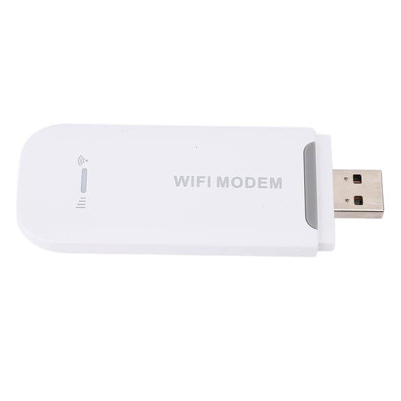 BIMZUC WiFi Modem 4G LTE USB Portable Hotspot Wireless Router for Travel High Speed 8 Connected Devices White 4.33 inches / 11 cm
