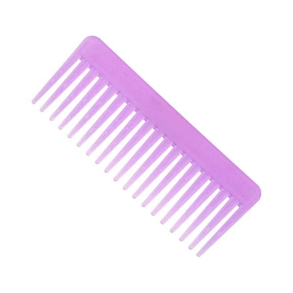BIMZUC Wide Tooth Comb for Curly Hair Large Detangling Hairbrush Anti-Static Hairdressing Tool for Wet Dry Styling Scalp Massage Gentle Violet Purple