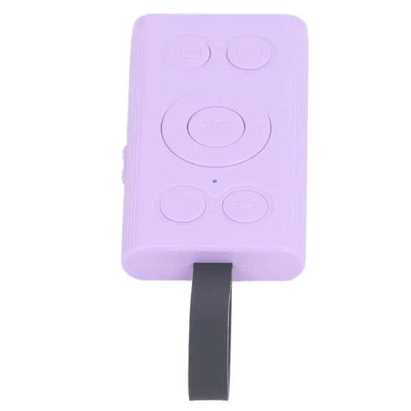 BIMZUC Wireless Bluetooth Remote Control 9 Key Camera Selfie Clicker Video Scrolling APP Page Turner for Phone Tablet, Purple, 3.94 inches / 10 cm