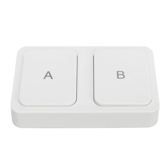 BIMZUC Wireless Smart Scene Switch, 2 Way Push Button Controller for Tuya Zigbee, White (3.94 inches / 10 cm)