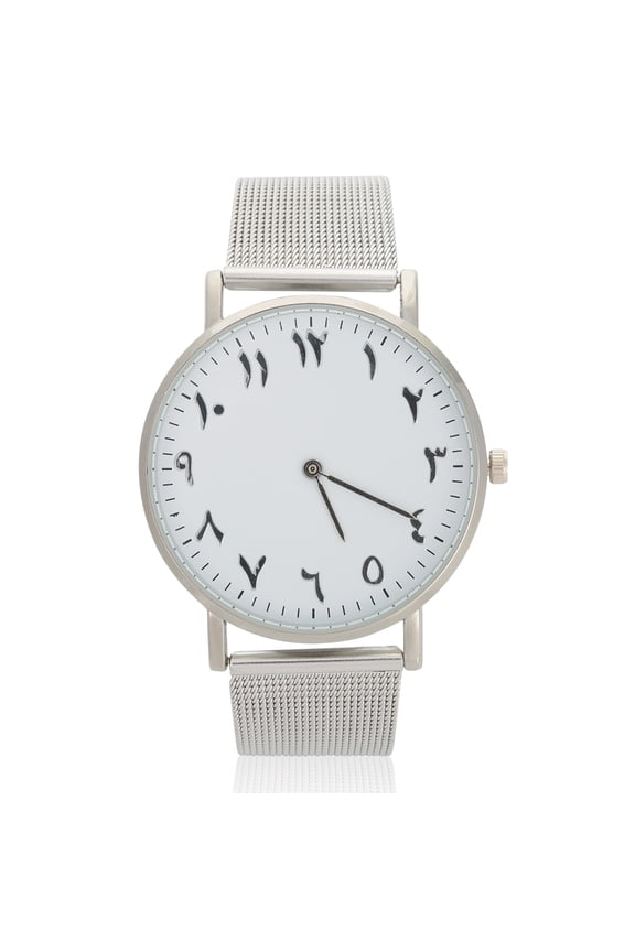 Women's Quartz Movement Analog Watch Featuring a Durable Stainless Steel Strap, Elegant Round Dial Wristwatch for Daily Wear, Fashion Jewelry Accessory, Silver (1.57 inches / 4 cm)