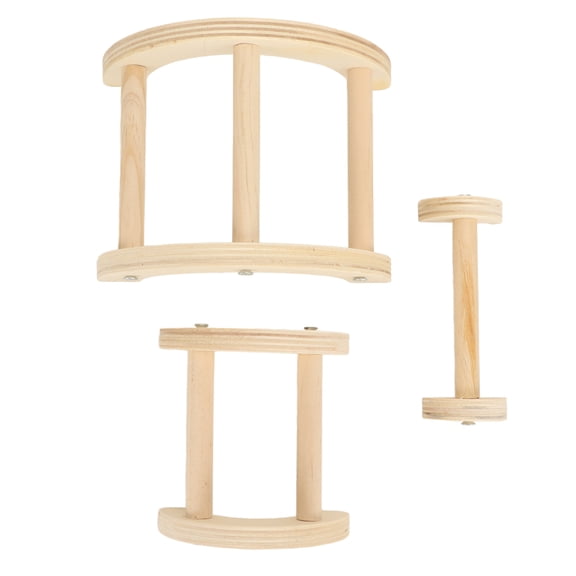 BIMZUC Wooden Chick Perch Paw Grinding Stable Arch Shape Chicken Bar Stand for Farm Pet Coop Bird Toy (13 in / 33 cm)