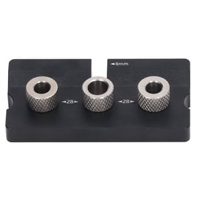 BIMZUC Woodworking Hole Jig Dowelling Drill Guide 2 in 1 Carpentry Punch Locator Tool for 8mm 10mm Dowels Stainless Steel 3.94 inches / 10 cm