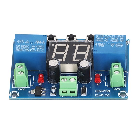 BIMZUC XH-M225 Timer Relay Module Digital Display 0-99S Cycle Switch Board Controller DC 12V Two Channel Output System For Cyclic On Off Testing Tasks Length 3.15 inches / 8.0 cm Home Use