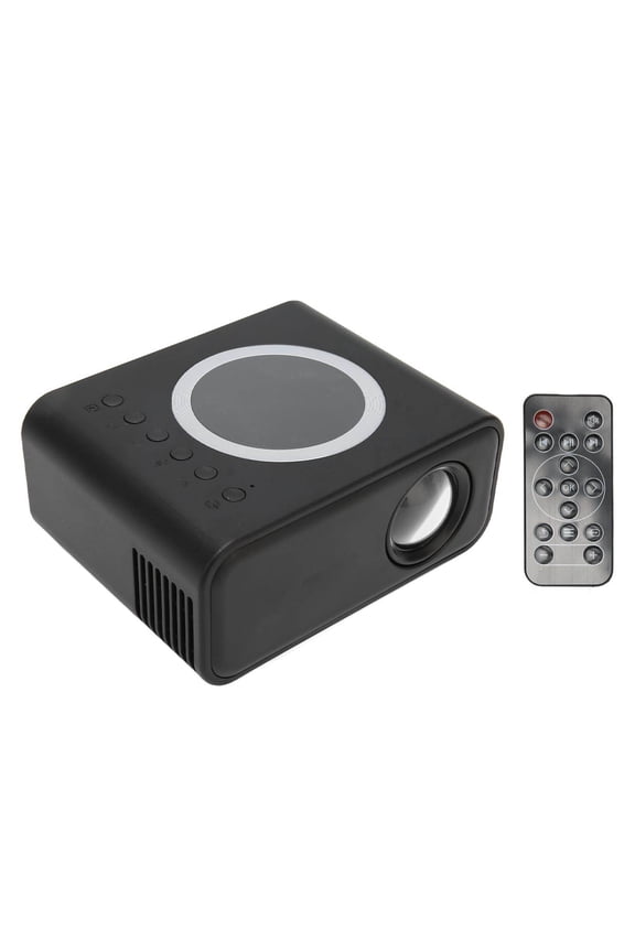 YT300 Mini Portable Projector Black US Plug, Full HD 1080P Supported LED Home Theater Movie Projector for iOS Android Laptop, Wired Wireless Screen Mirroring (16 to 100 inches / 40-254 cm)