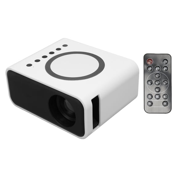 BIMZUC YT300 Mini Portable Projector White EU Plug, Full HD 1080P Supported LED Home Theater Movie Projector for iOS Android Smartphone Laptop, Wired Wireless Screen Mirroring (16-100 inches Size)