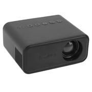 BIMZUC YT500 Mini Projector Black 1920x1080 Remote Control Inbuilt Speaker USB Powered Portable Projector for Family Office 100-240V EU Plug 15-100 Inches Display LED Light Home Theater