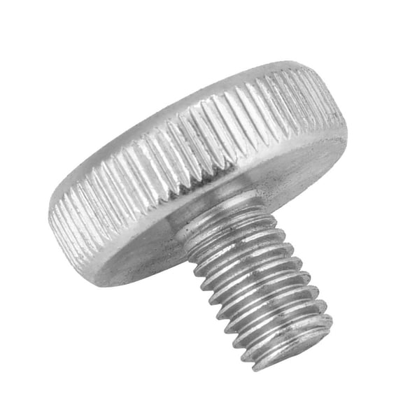 BIMZUC Zinc Plated Carbon Steel Flat Knurled Head Thumb Screw Hardware Bolts, M8 x 12mm / 0.47 inches Fastener, Threaded Hand Knob Grip, 10 Pack Set