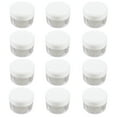 thumbnail image 1 of BIN BUDDY 12 Pc Jars | White Screw-On Lids | 25 ml Polystyrene | Clear Bottoms | Ideal for Jewelry, Crafts, Sorting, 1 of 7