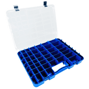 BIN BUDDY 54-Compartment Plastic Storage Box - Versatile Organizer for Jewelry, Crafting, Fishing Tackle, Small Tools, and More