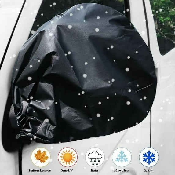 BINARY BARN 2Pcs Car Side Mirror Covers,Waterproof Side Mirror Cover For Rain, Ice, Snow Protectors and Bird Poop Deterrent, Winter Car Accessory for Car SUV Truck