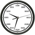 thumbnail image 1 of BINARY Wall Clock code computer hack gift, 1 of 1