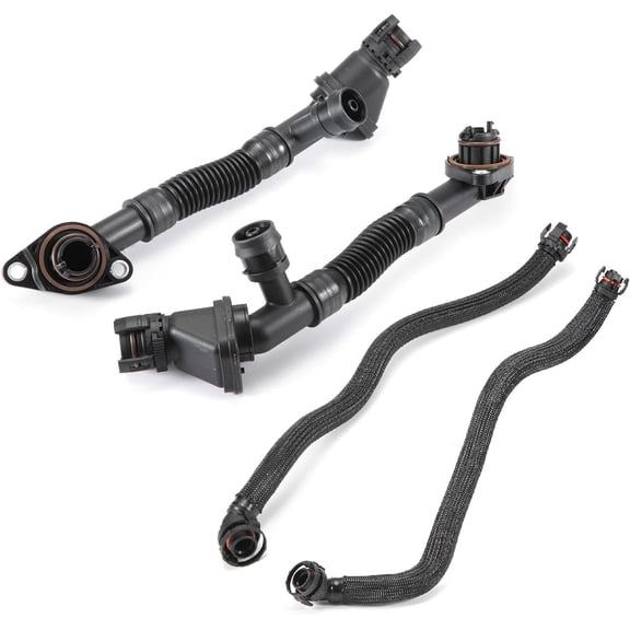 BINB ROAD 4Pcs Crankcase Vent Pipe Hoses 11157575641 + 11157575640 + 11157646087 + 11157646086 Compatible with BMW 550i 650i 750i 750Li Alpina B7 X5 X6