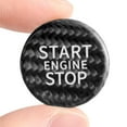 thumbnail image 1 of BINB ROAD Car Ignition Button Cover Carbon Fiber Black Compatible with Audi - Engine Start Stop Button Cover Trim for A4 A5 A6 A7 Q3 Q5 Q7,Black, 1 of 8