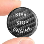 BINB ROAD Car Ignition Button Cover Carbon Fiber Black Engine Start Stop Button Cover Trim Compatible with BMW 325i 328i 525i 530i 535i X1 X3 X5 X6 Z4 ,Carbon Fiber Black