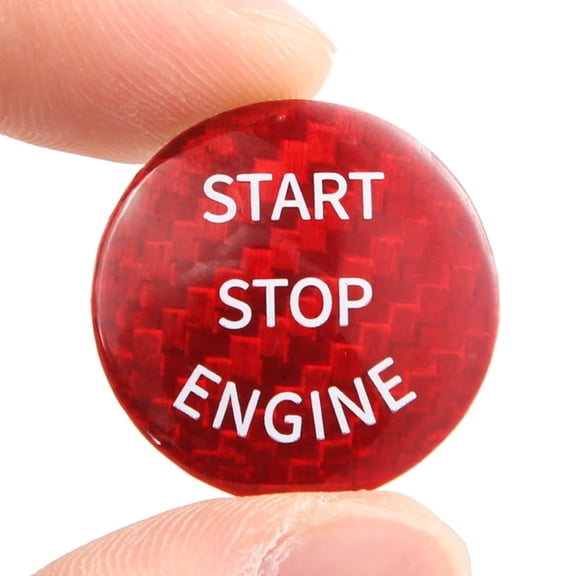 BINB ROAD Car Ignition Button Cover Compatible with BMW - Engine Start Stop Button Cover Trim for 320i 330i M3 520i 528i 530i 540i 535i M5 X1 X3 X4 X5 X7 Z4 - Red