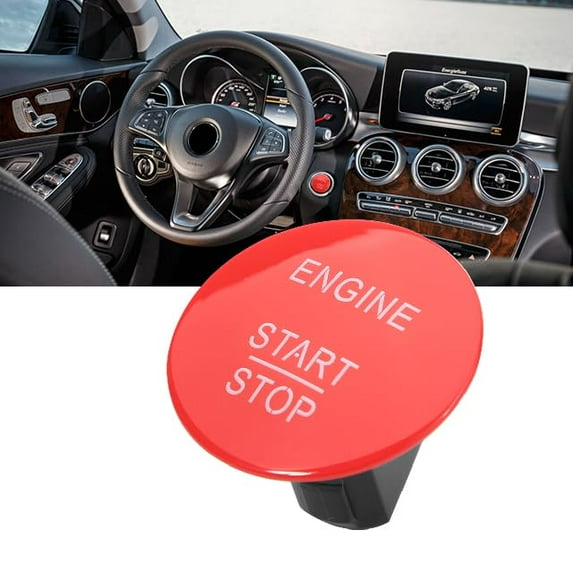 BINB ROAD Engine Keyless Go Push Start Ignition Button Red 2215450714 Compatible with Mercedes Benz C300 CLA250 E350 GLA350 GLC300 ML350 S500 SL550 SLK250