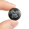 thumbnail image 1 of BINB ROAD Engine Start Stop Push Button Cover Trim Carbon Fiber Compatible with BMW MINI R55 R56 R57 R58 R59 R60 R61 2007-2016,Black, 1 of 10
