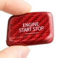 thumbnail image 1 of BINB ROAD Engine Start Stop Push Button Cover Trim Compatible with Chevrolet Camaro 16-19 ,Carbon Fiber Red, 1 of 13
