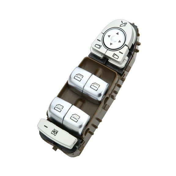 BINB ROAD Left Driver Side Window Master Switch Power Window Switch Button 2229052004 Compatible with Mercedes S350 S400 S500 S550 S63 AMG 14-19 , Brown