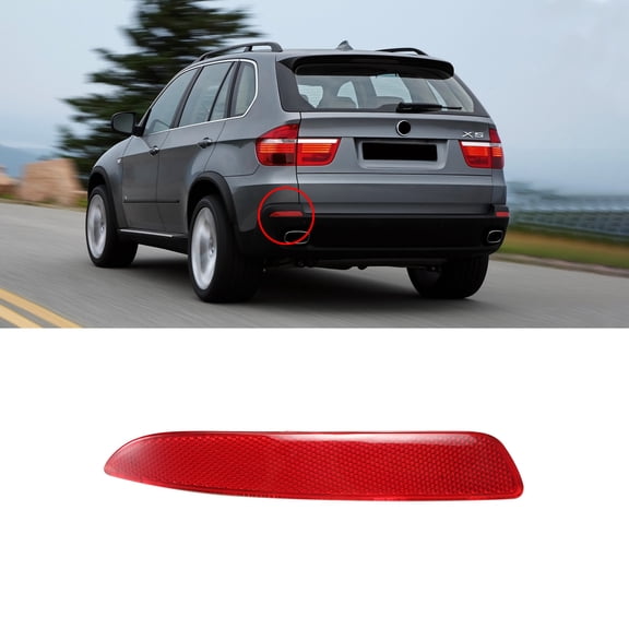 BINB ROAD Rear Bumper Reflector Trim Driver Side Compatible with BMW X5 E70 2006-2013,Left (Replaces 63217158949)